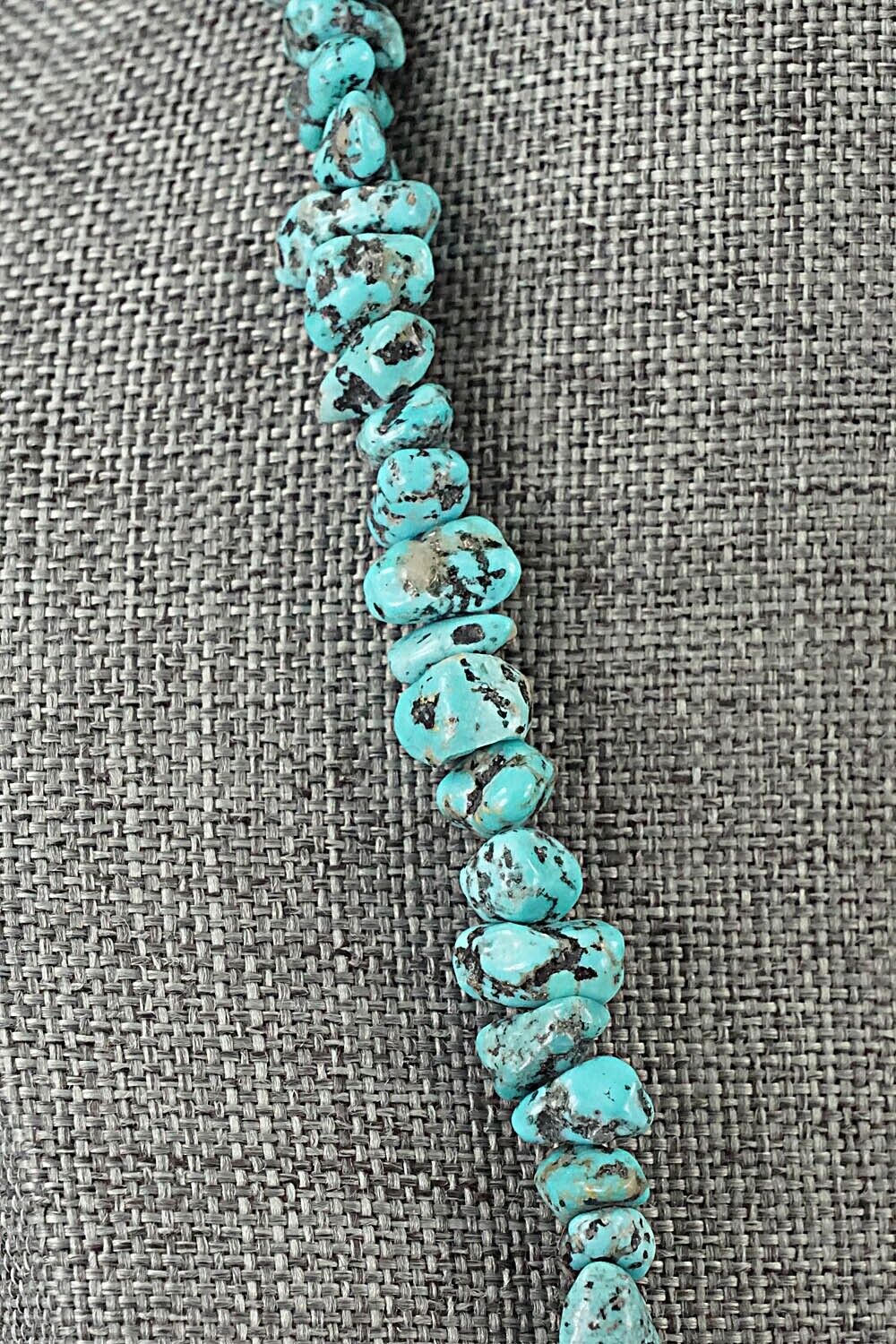 Turquoise & Sterling Silver Necklace 22" - Louise Joe
