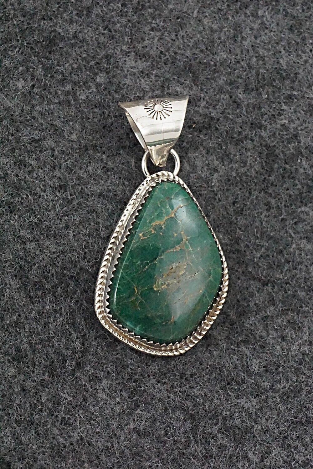Turquoise & Sterling Silver Pendant - Ernest Hawthorne