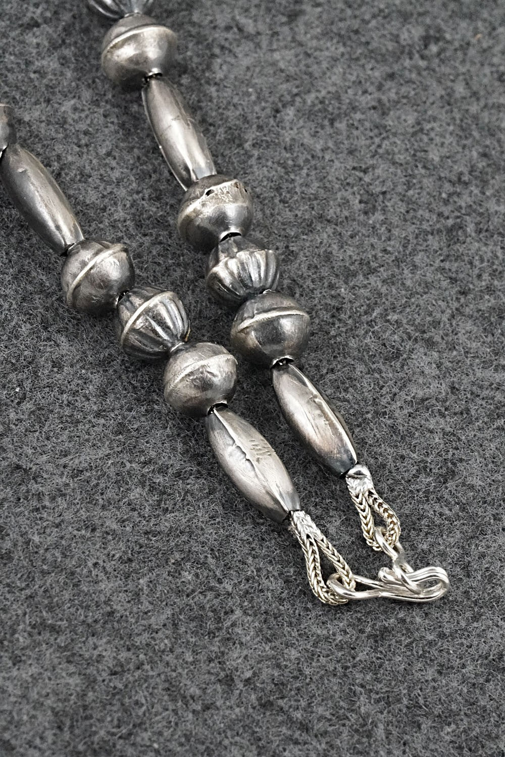 Sterling Silver Navajo Pearl Necklace 18" - Vintage