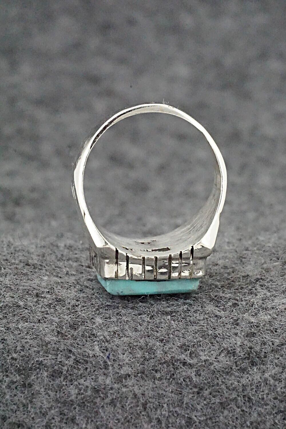 Turquoise & Sterling Silver Ring - Trevor Jack - Size 9.75