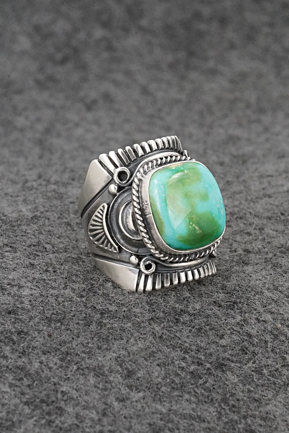 Turquoise & Sterling Silver Ring - Derrick Gordon - Size 9