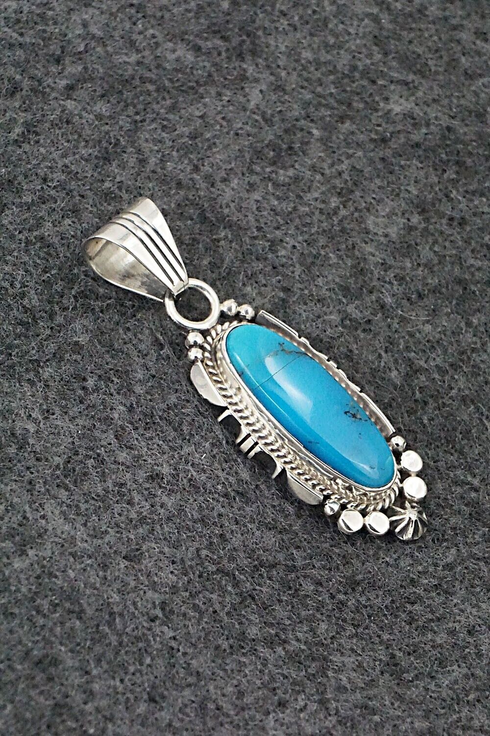 Turquoise & Sterling Silver Pendant - Daniel Benally