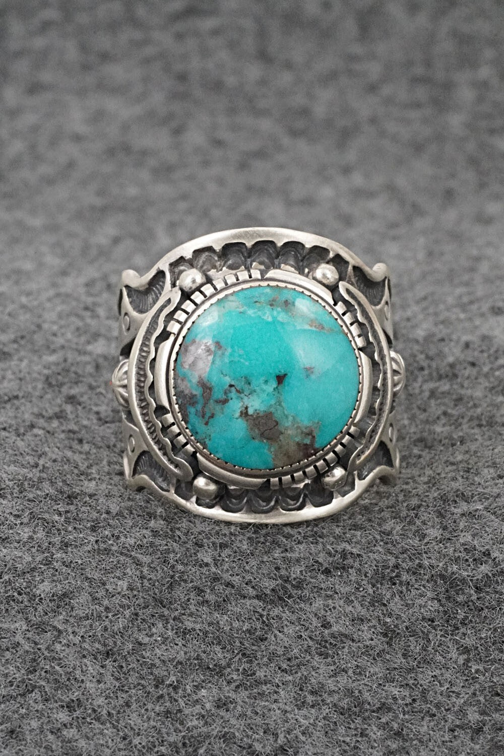 Turquoise & Sterling Silver Ring - Larson Lee - Size 12.5