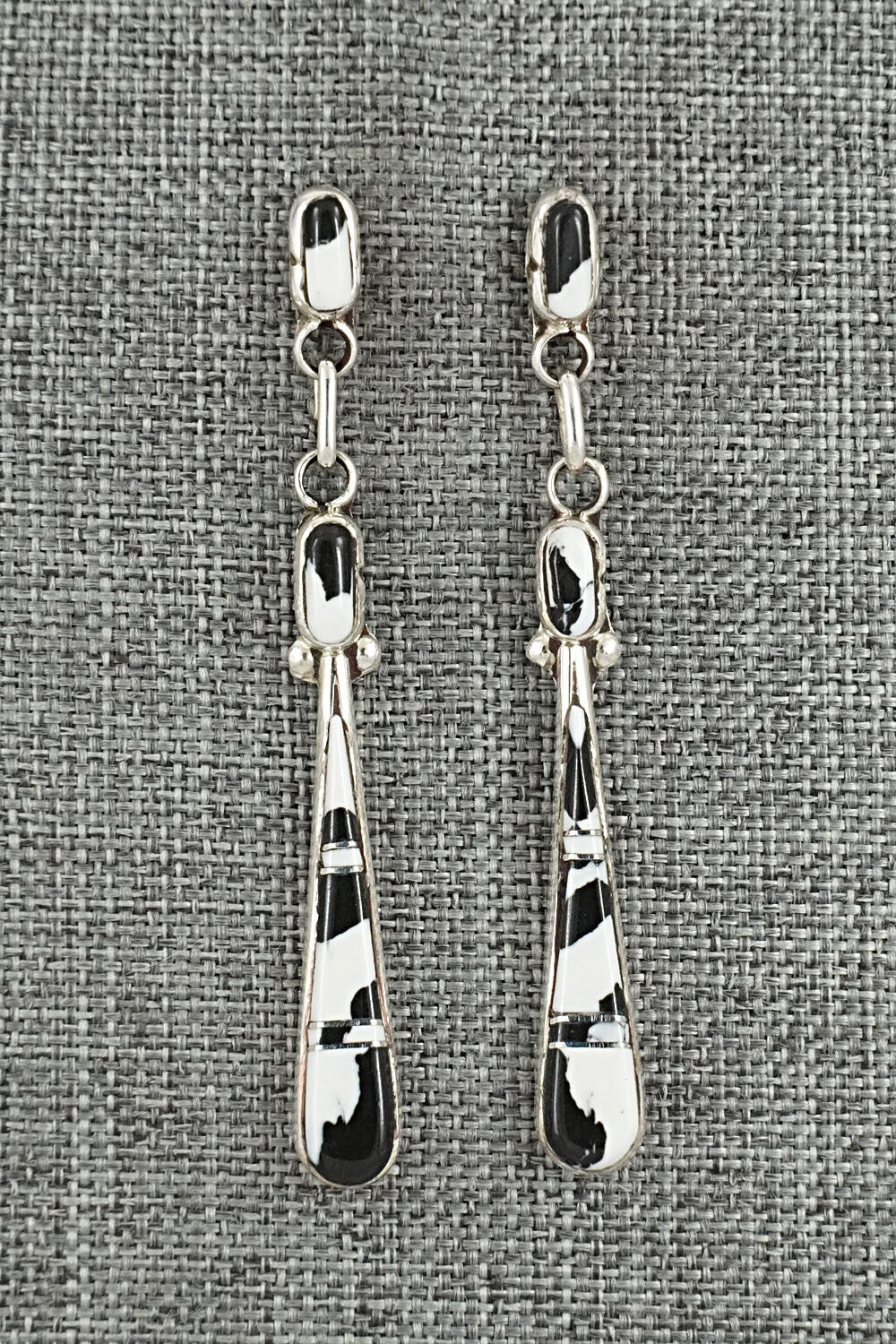 White Buffalo & Sterling Silver Earrings - Terrance Panteah