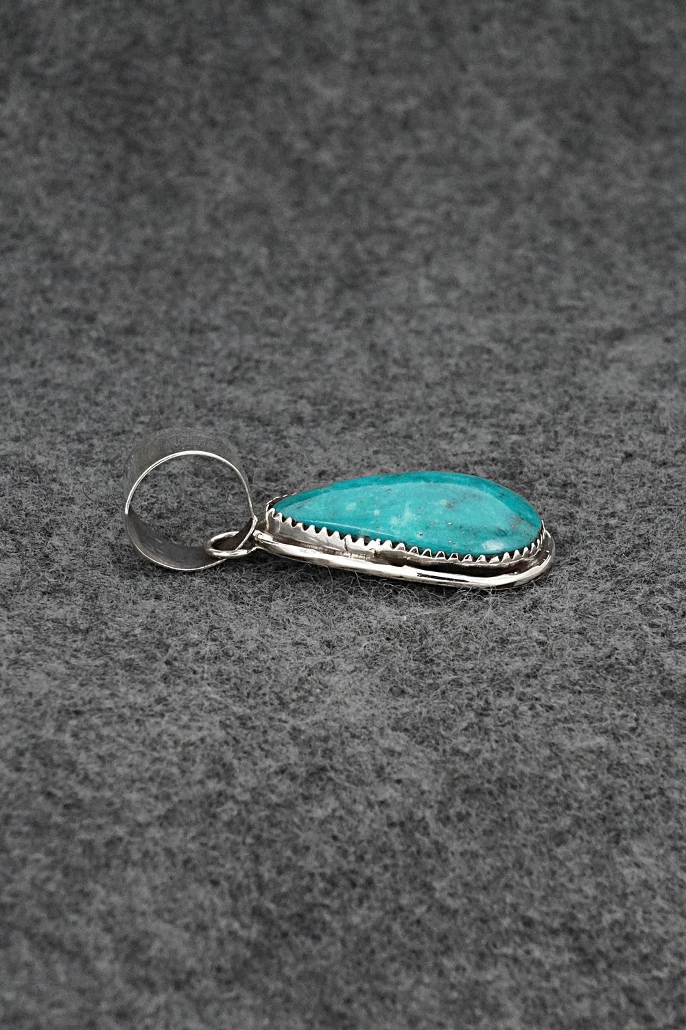 Turquoise & Sterling Silver Pendant - Ernest Hawthorne