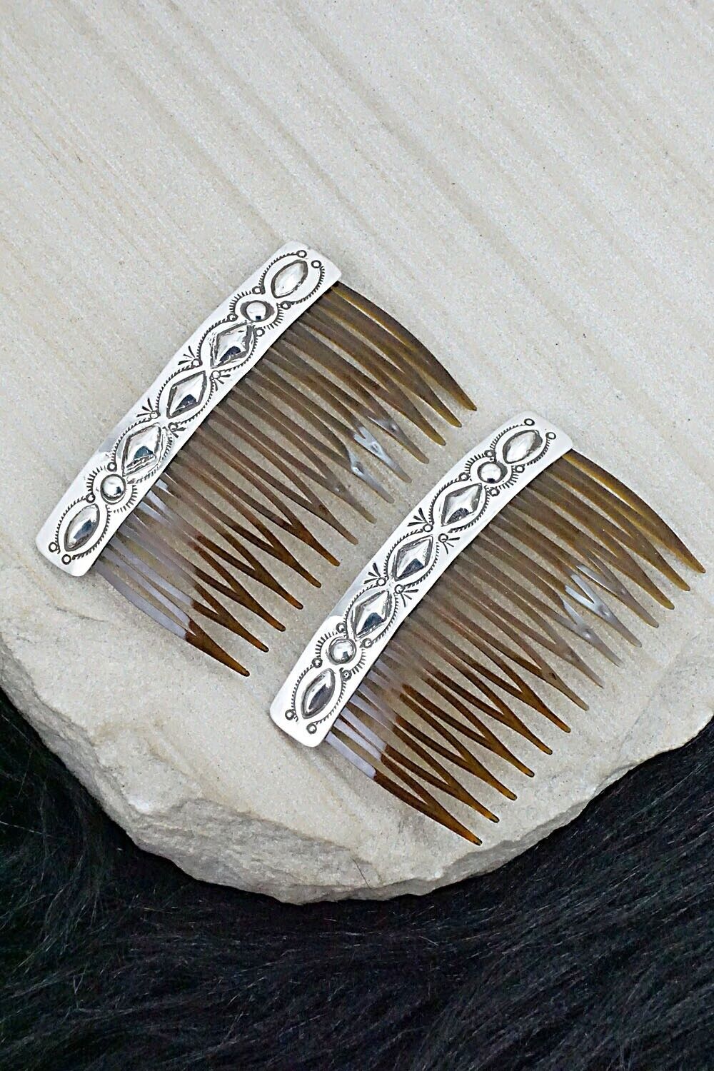Sterling Silver Hair Combs - Jeannie Blackgoat