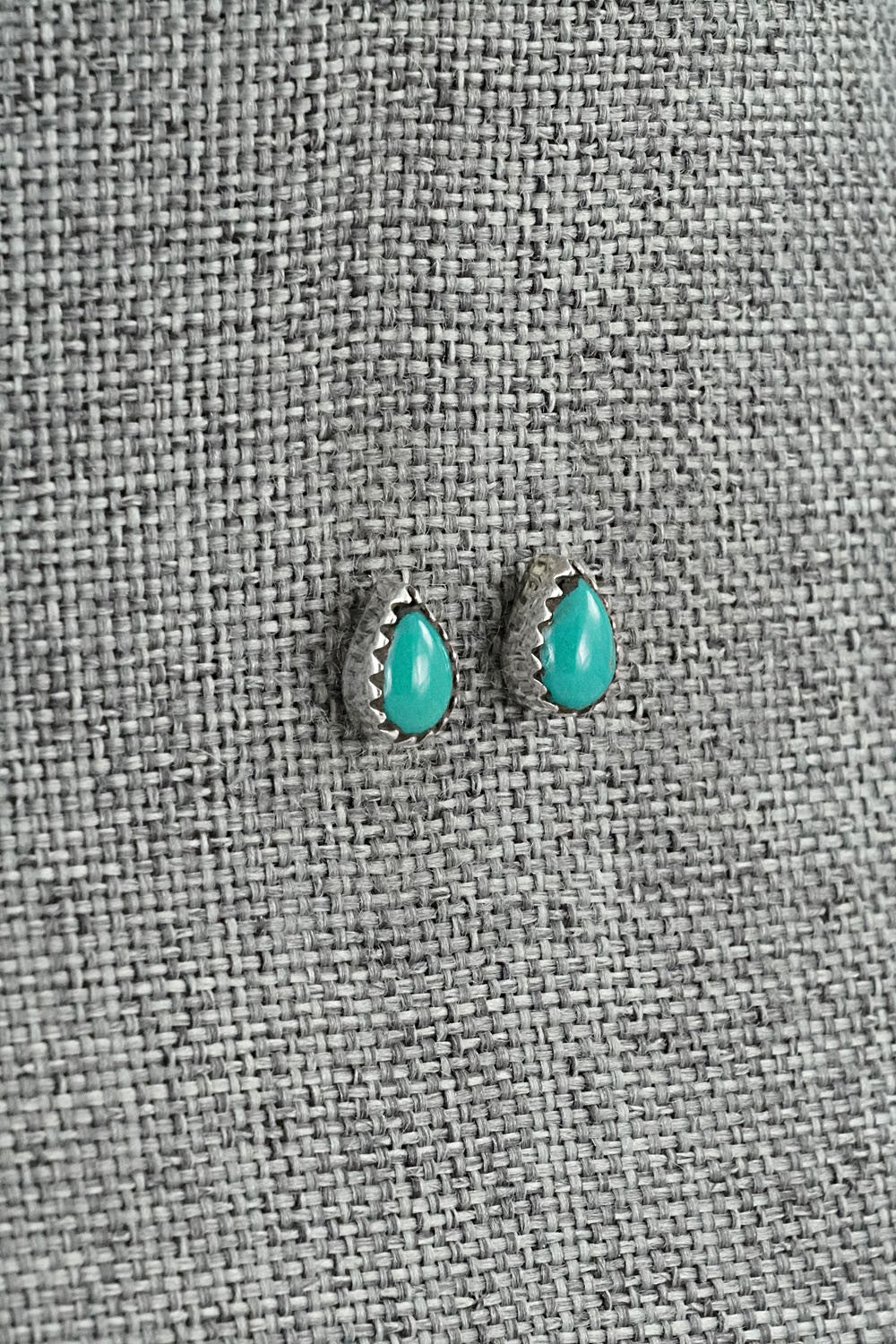 Turquoise & Sterling Silver Earrings - Gerald Joe