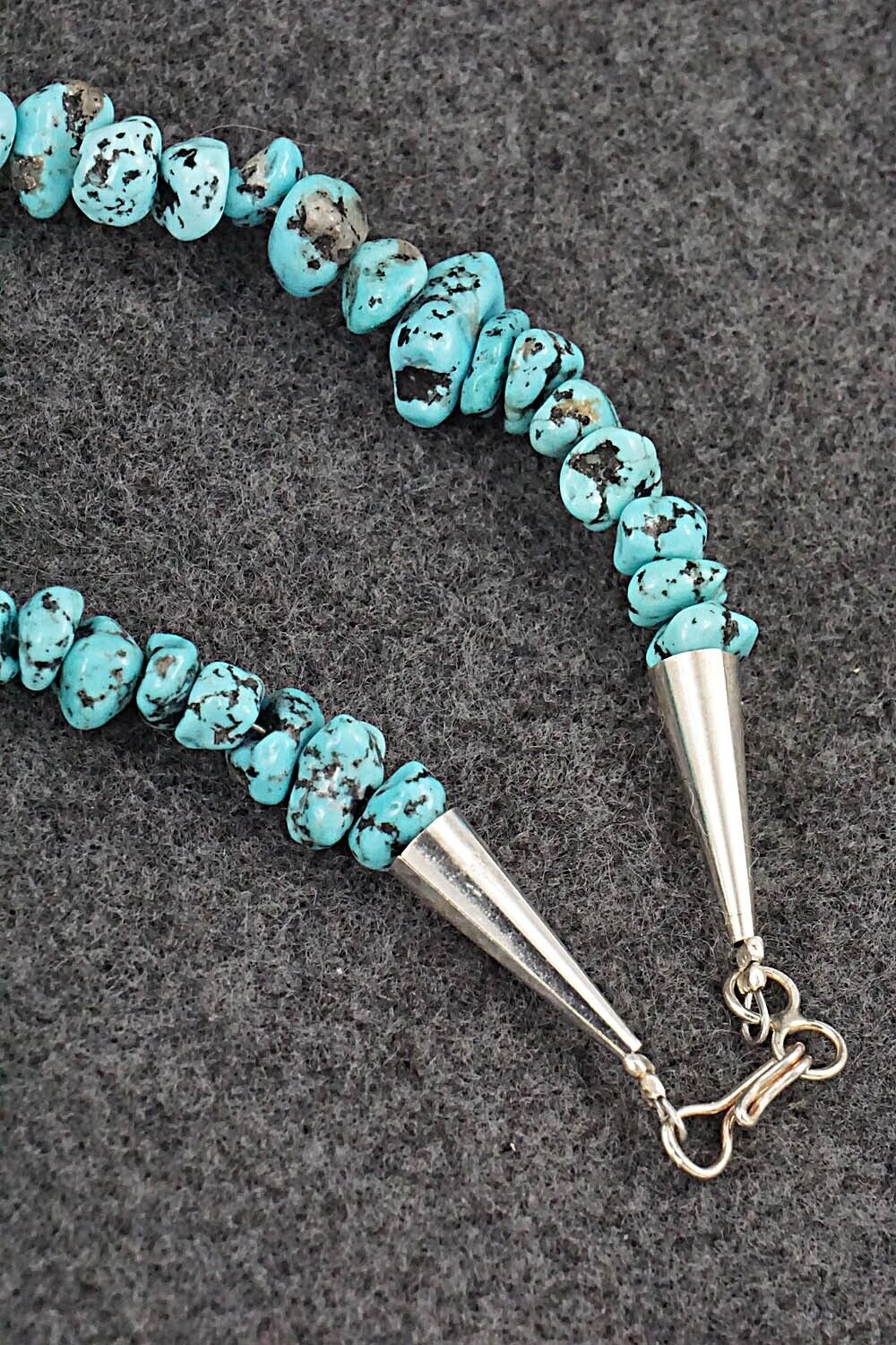 Turquoise & Sterling Silver Necklace 22" - Louise Joe