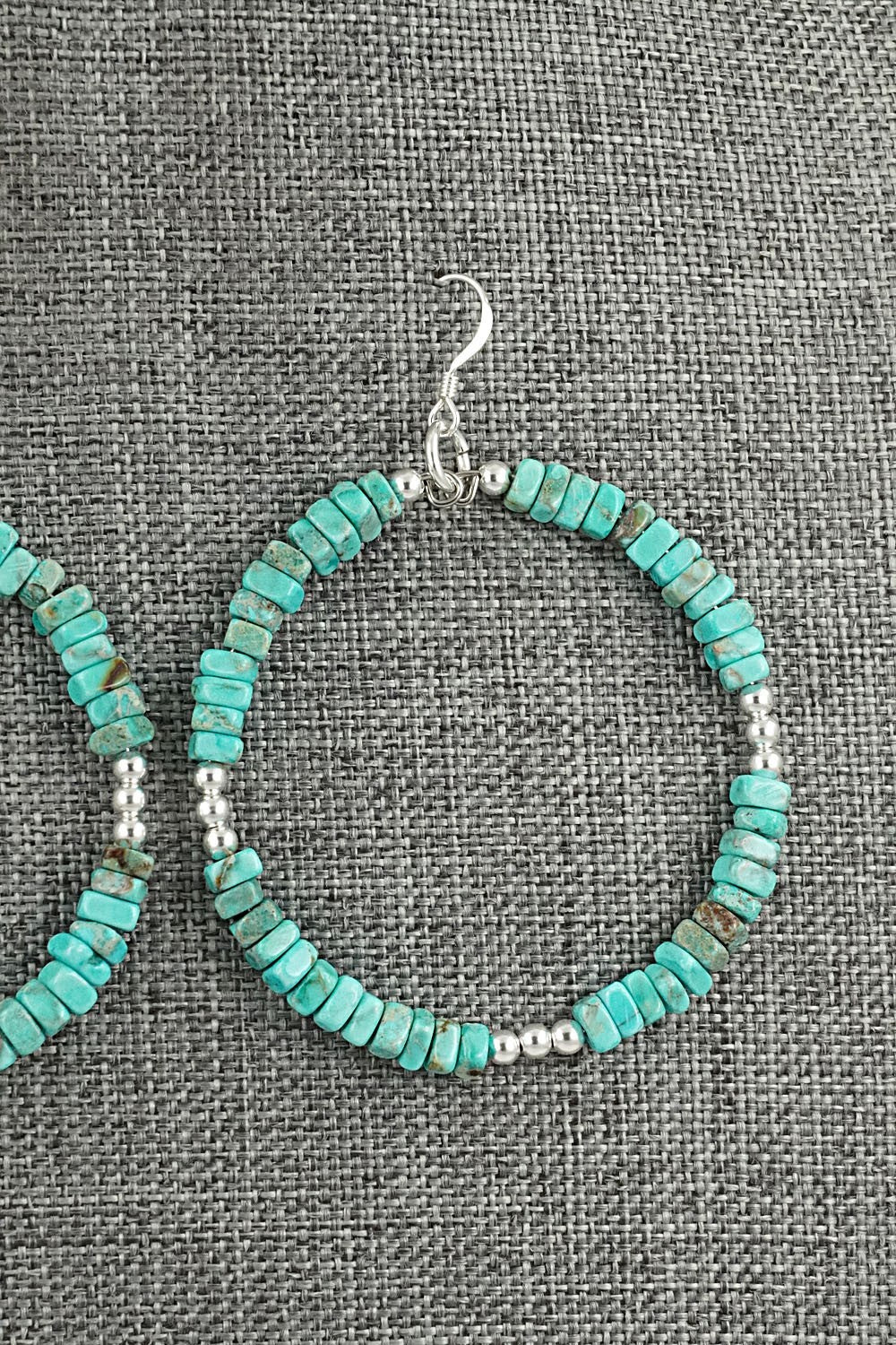 Turquoise & Sterling Silver Earrings - Doreen Jake