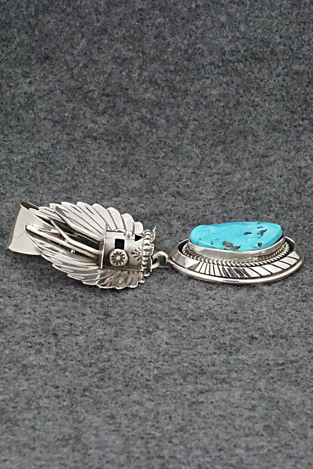 Turquoise & Sterling Silver Pendant - Rita Lee