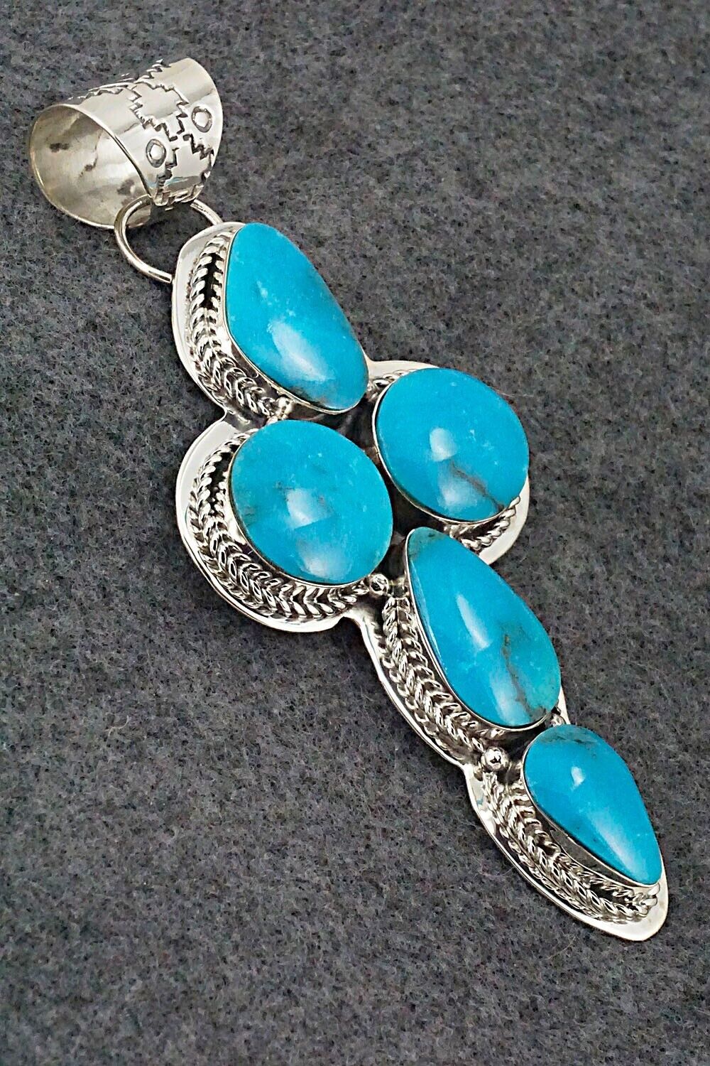 Turquoise & Sterling Silver Pendant - Emerson Delgarito