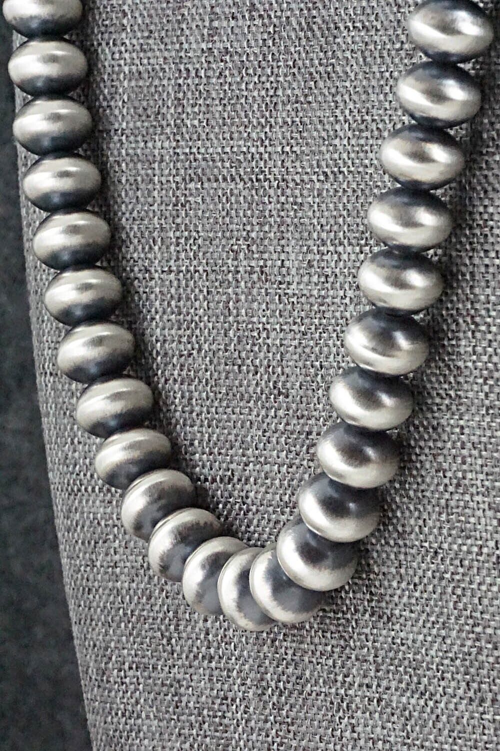 Sterling Silver Navajo Pearl Necklace 24" - Bryannen Halwood