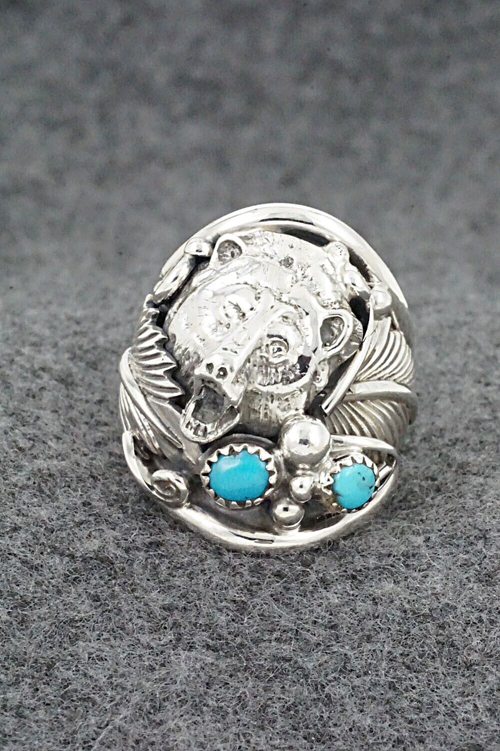 Turquoise & Sterling Silver Ring - Jeannette Saunders - Size 10