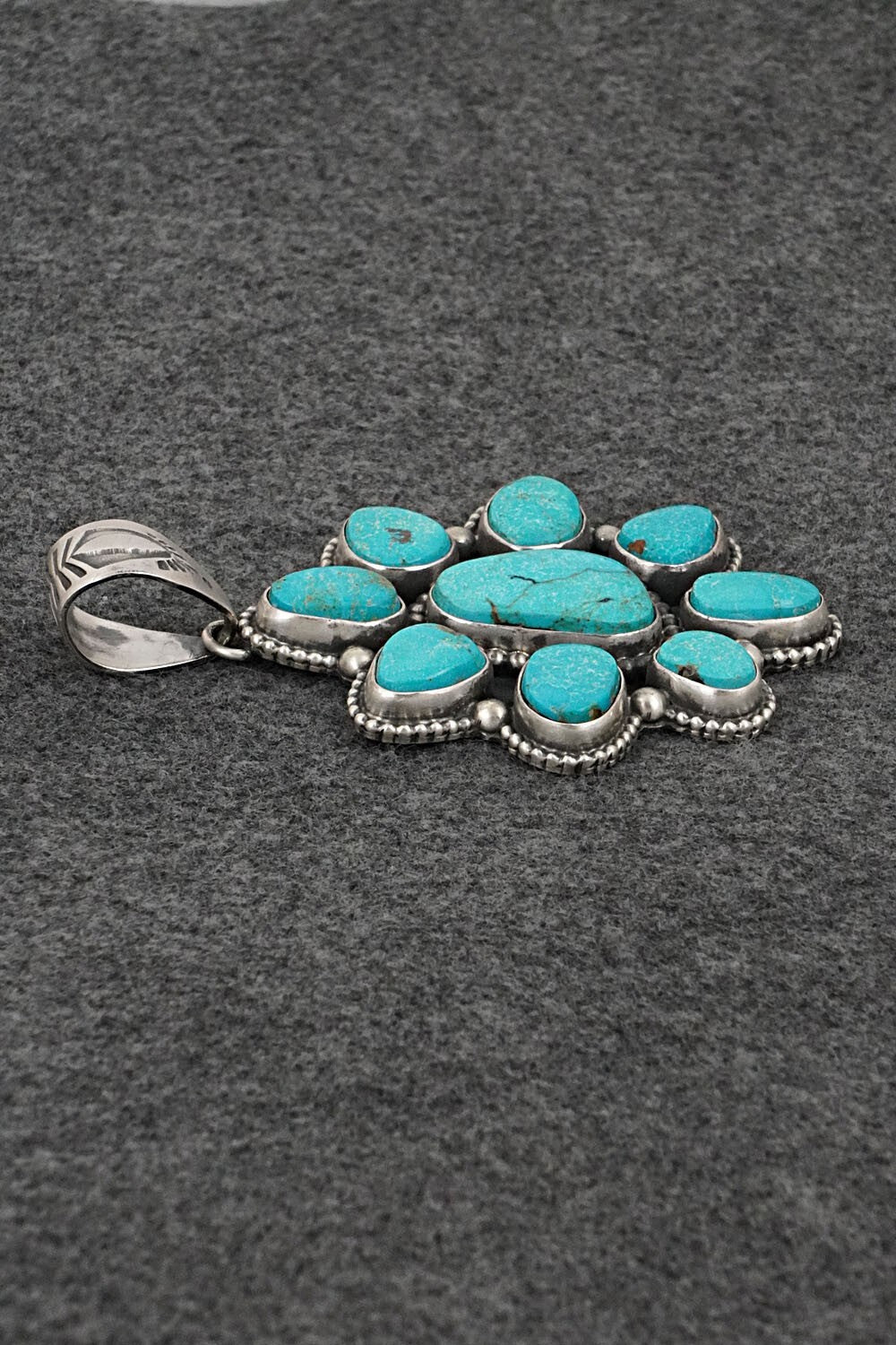 Turquoise & Sterling Silver Pendant - Kathleen Livingston