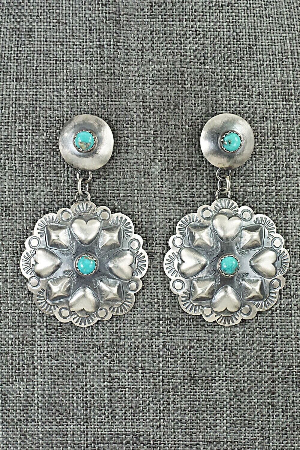 Turquoise & Sterling Silver Earrings - Gabrielle Yazzie