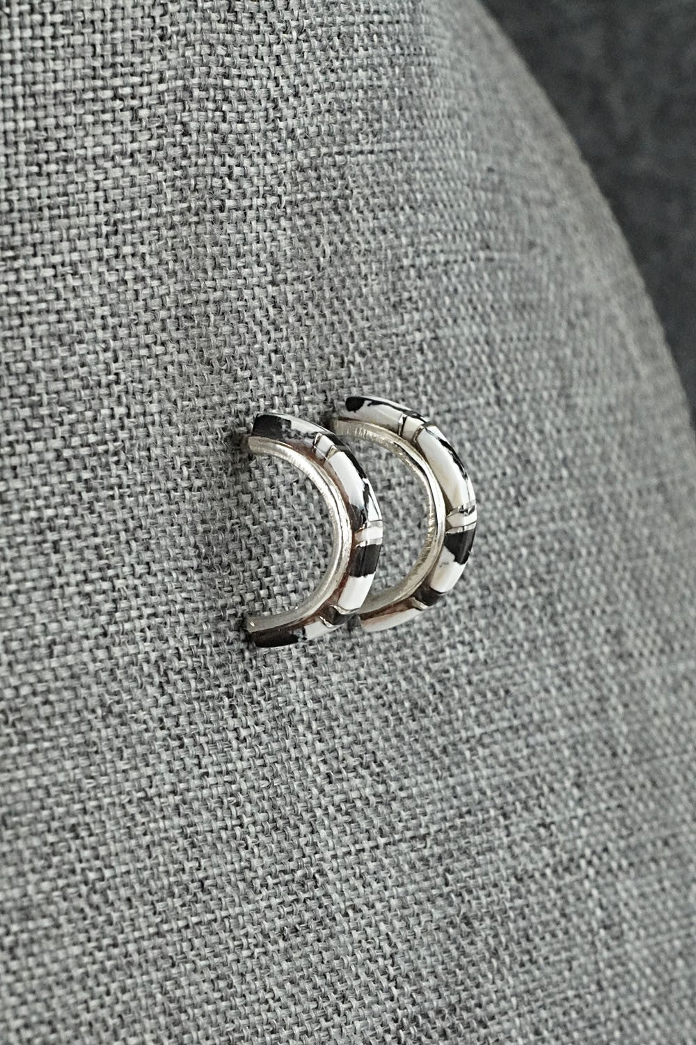 White Buffalo & Sterling Silver Earrings - Terrance Panteah