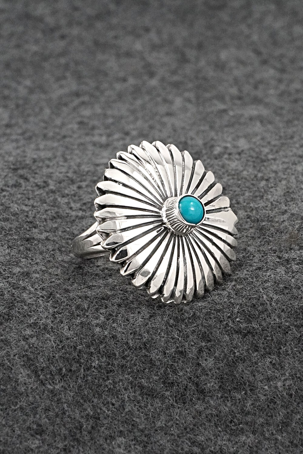 Turquoise & Sterling Silver Ring - Alice Rose Saunders - Size 7.5