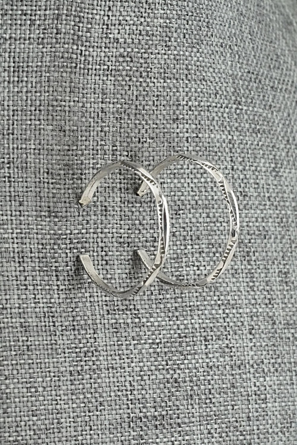 Sterling Silver Hoop Earrings - Elaine Tahe