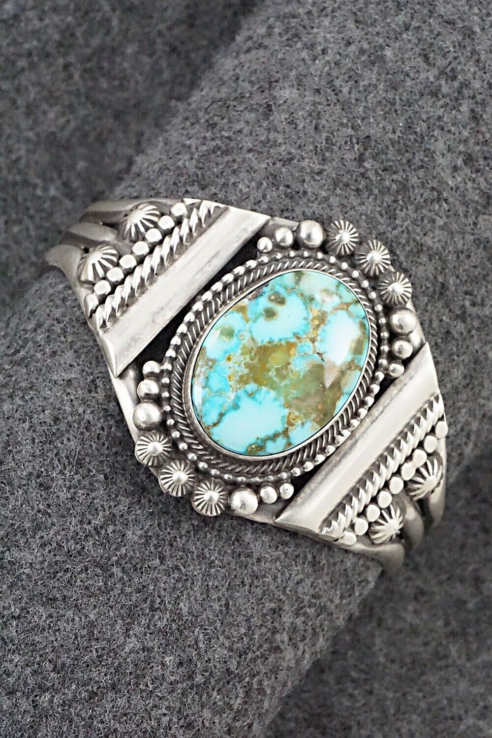 Turquoise & Sterling Silver Bracelet - Tom Lewis