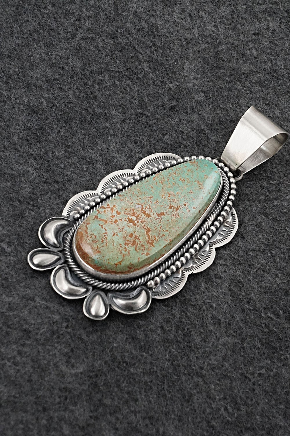 Turquoise & Sterling Silver Pendant - Paul Livingston