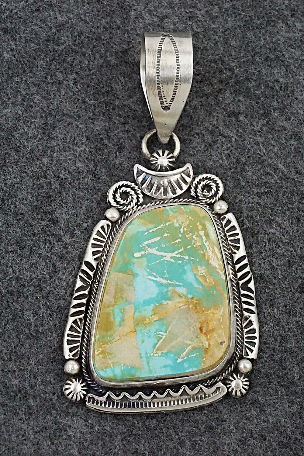 Turquoise & Sterling Silver Pendant - Jackson Hoskie