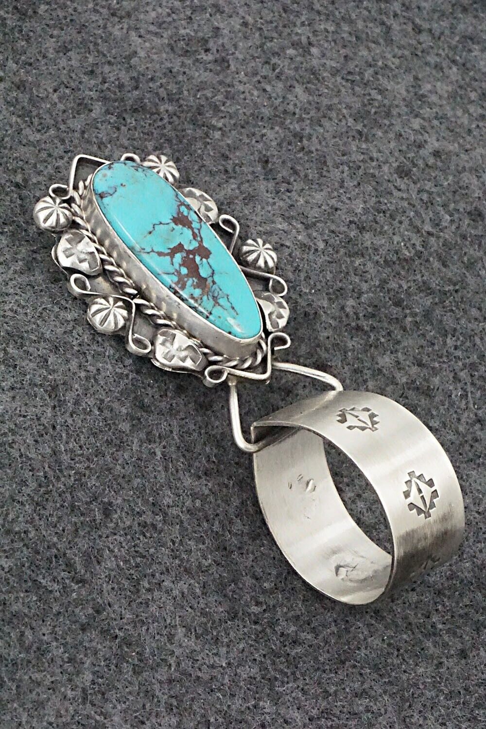 Turquoise and Sterling Silver Pendant - Wilson Dawes