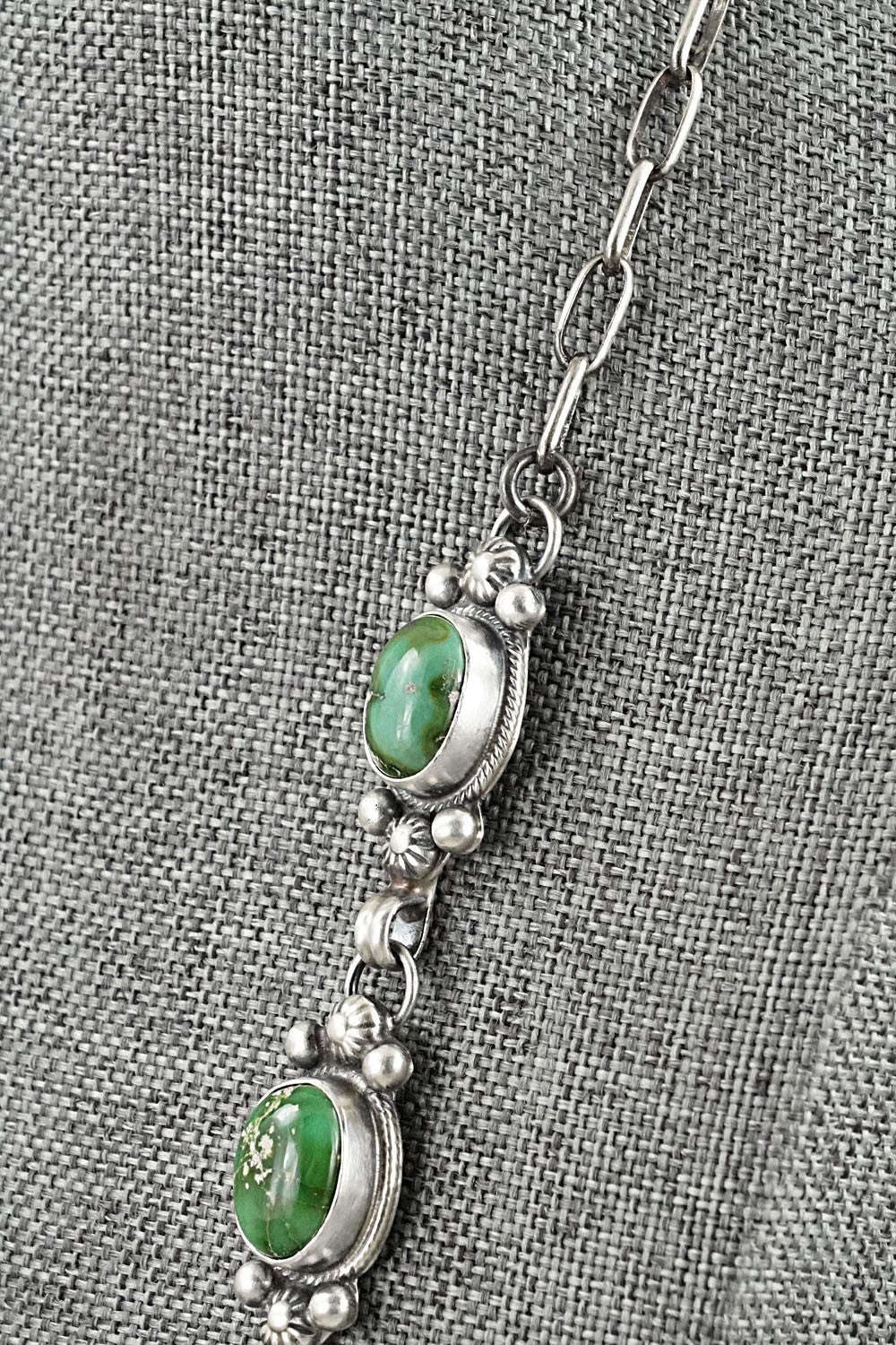 Turquoise & Sterling Silver Necklace and Earrings Set - Kathleen Livingston