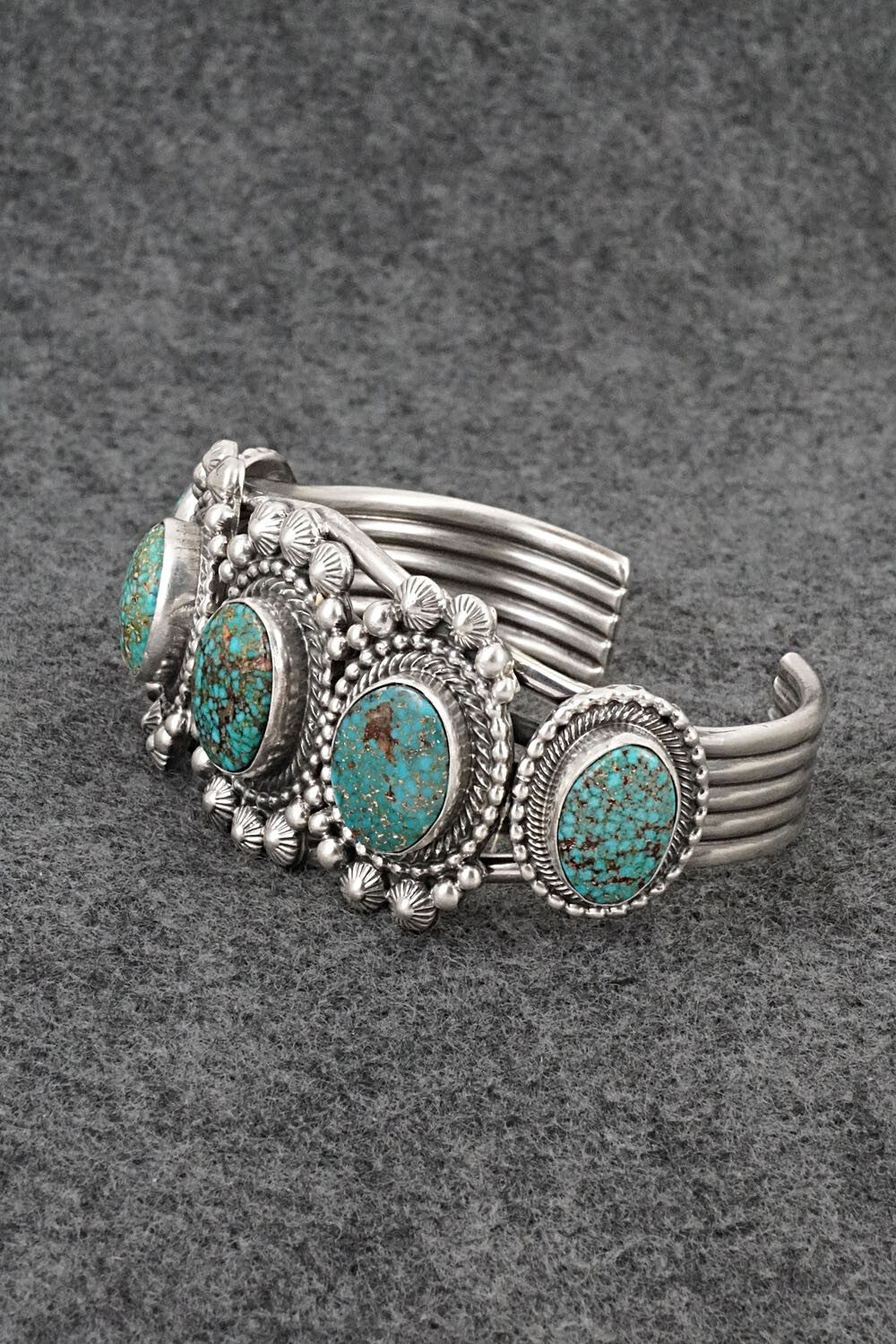 Turquoise and Sterling Silver Bracelet - Tom Lewis
