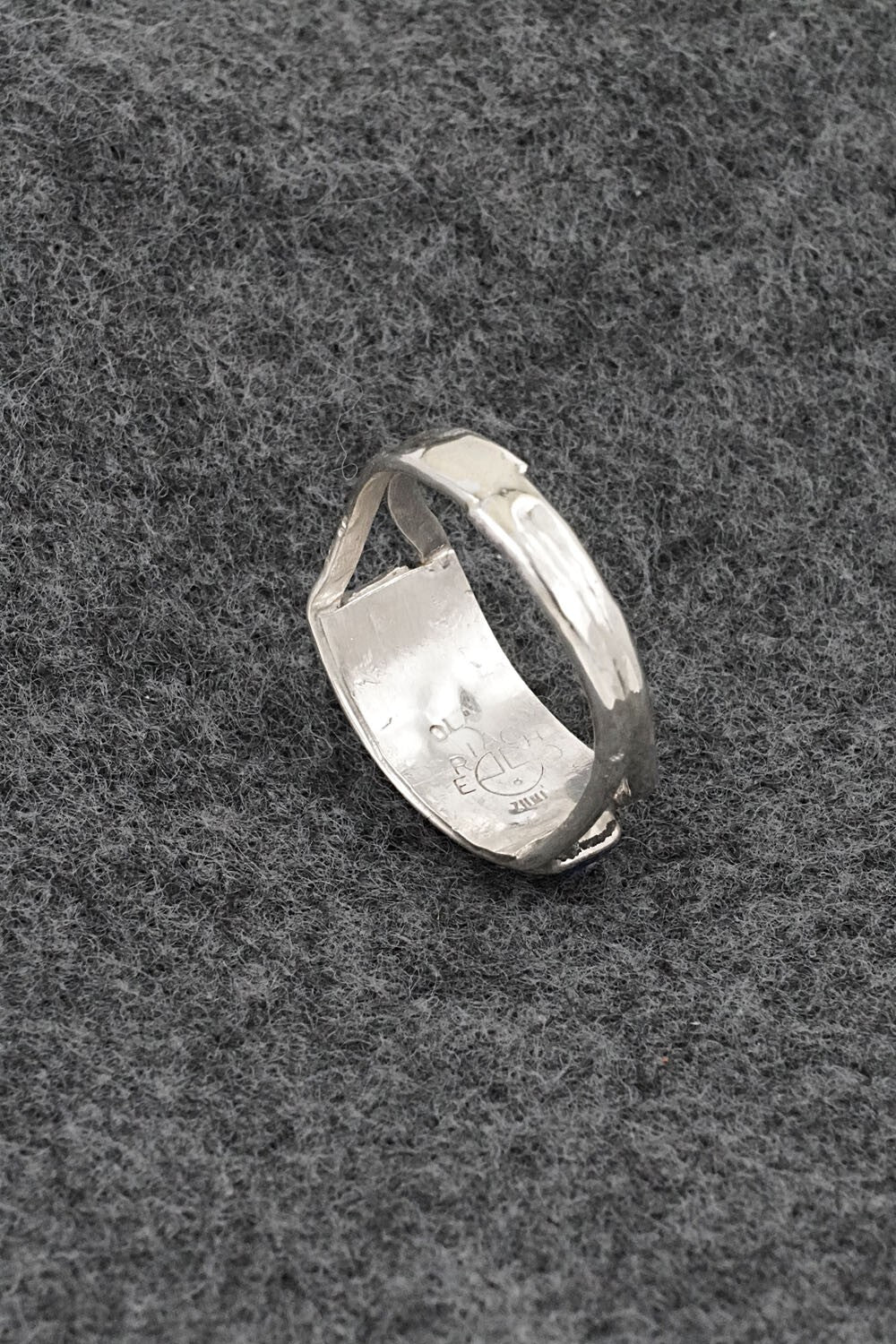 Opalite,Lapis & Sterling Silver Inlay Ring - Ola Eriacho - Size 8