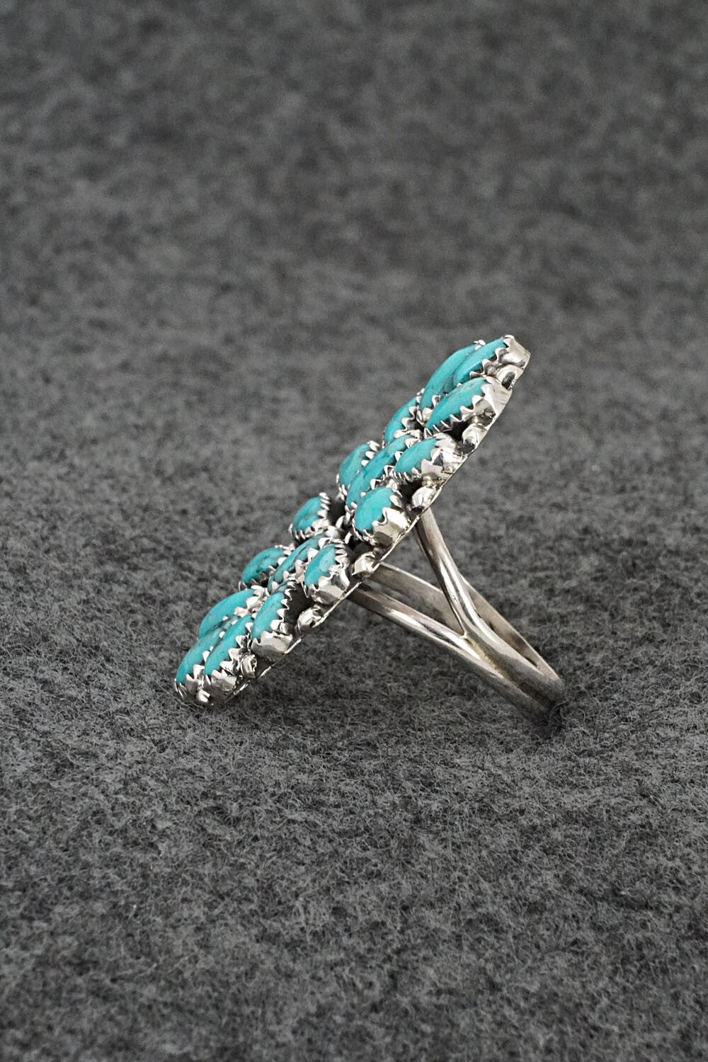 Turquoise & Sterling Silver Ring - Zeita Begay - Size 8