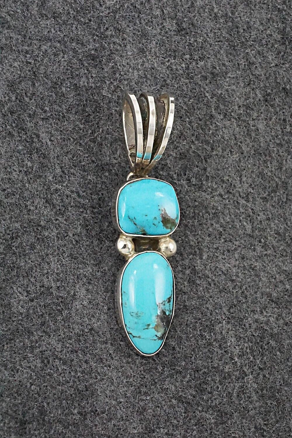 Turquoise & Sterling Silver Pendant - Rick Martinez