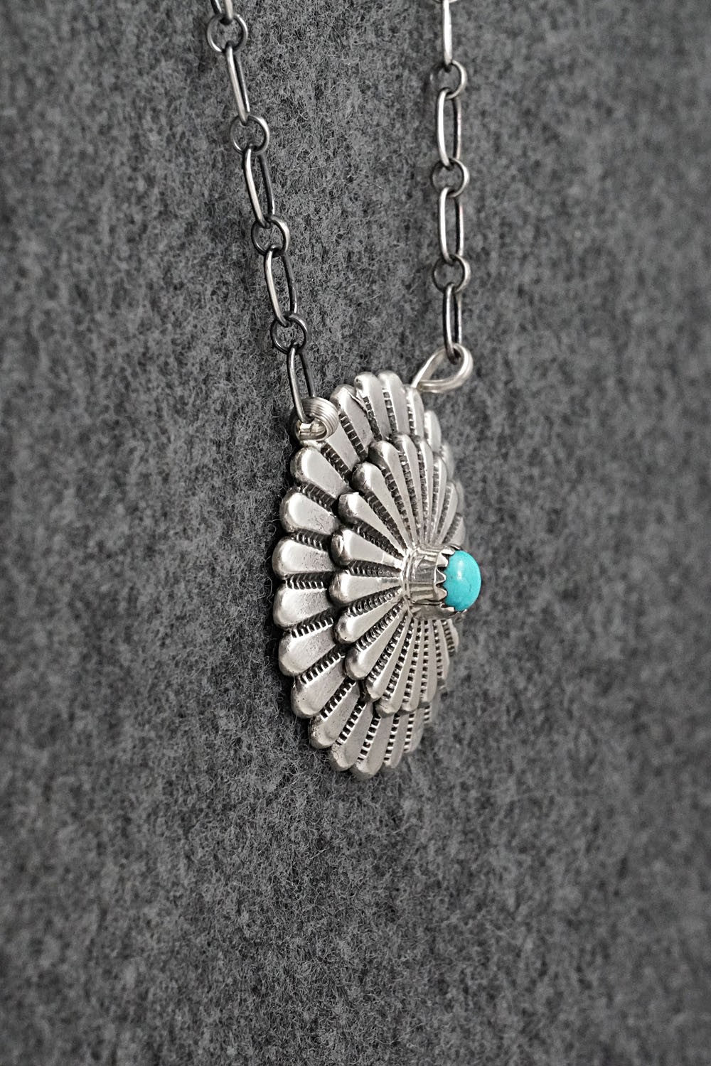 Turquoise & Sterling Silver Necklace - Sheldon Mariano