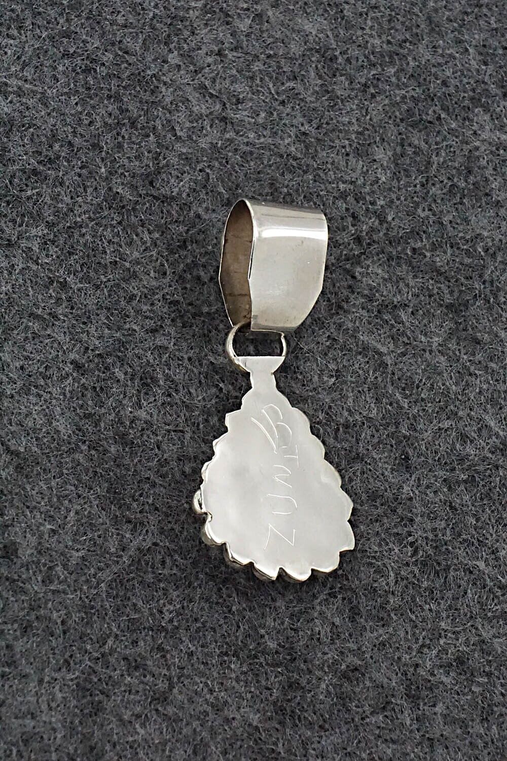 Turquoise and Sterling Silver Pendant - Verdie Booqua