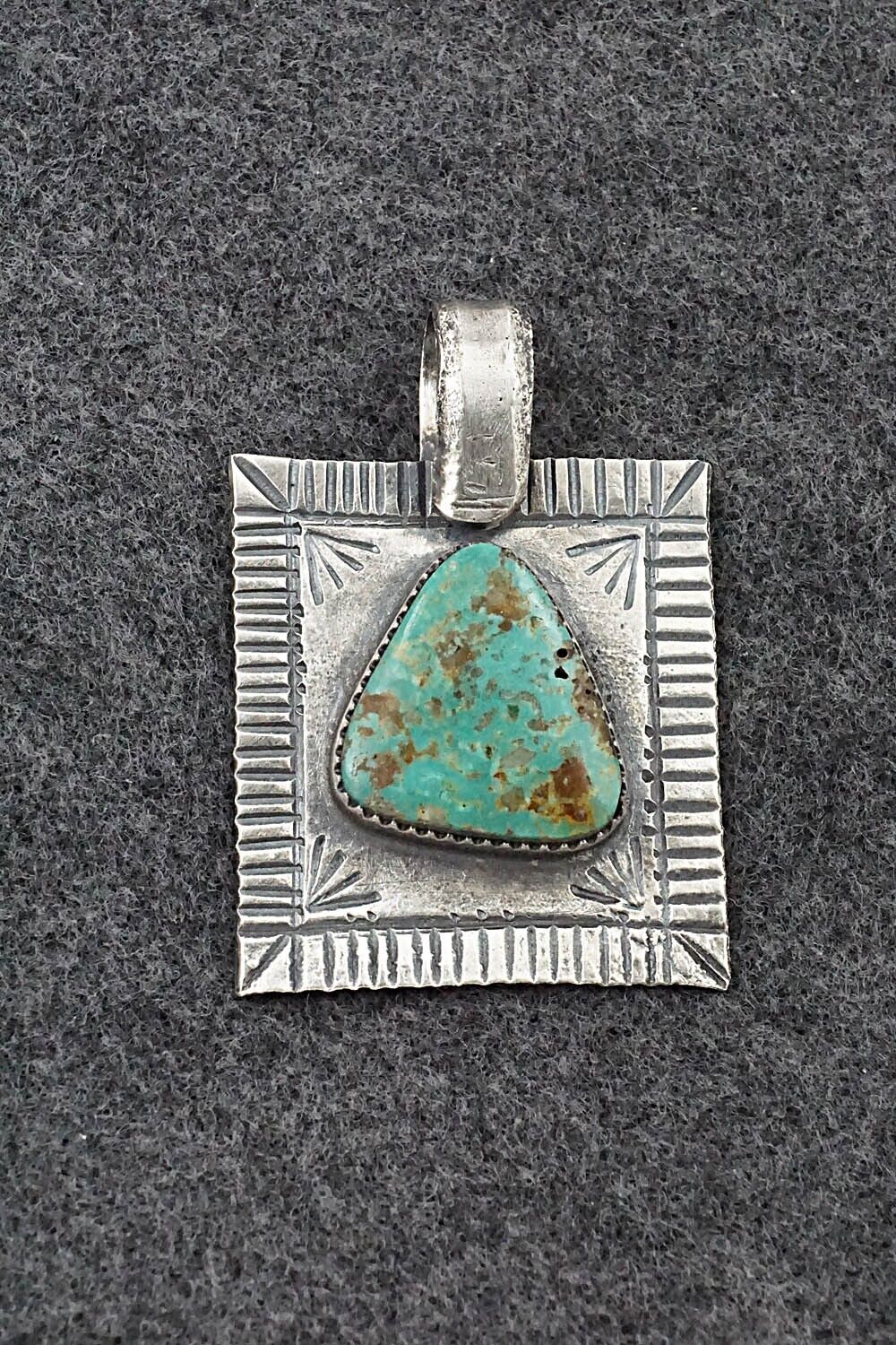 Turquoise & Sterling Silver Pendant - Cody Noble