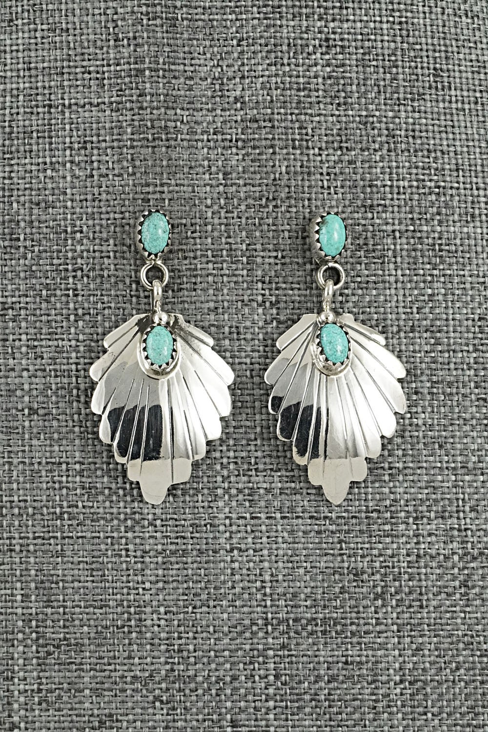 Turquoise & Sterling Silver Earrings - Genevieve Francisco