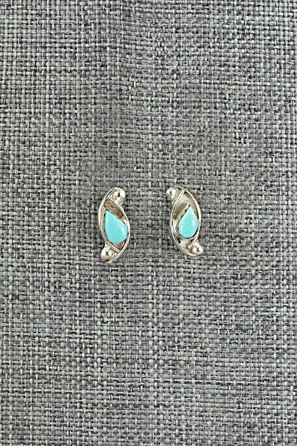 Turquoise & Sterling Silver Earrings - Lloyd Kanesta