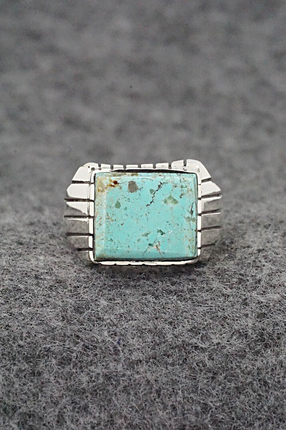 Turquoise & Sterling Silver Ring - Trevor Jack - Size 10