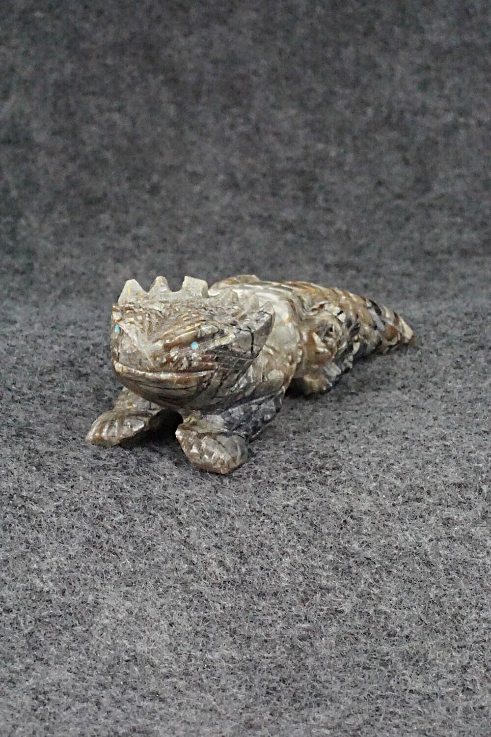 Horned Toad Zuni Fetish Carving - Tony Mackel