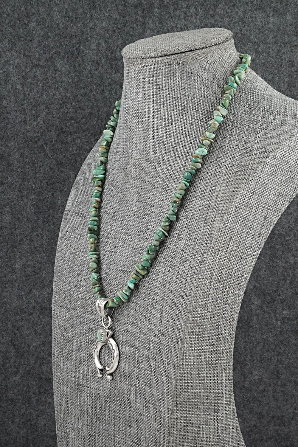 Turquoise & Sterling Silver Necklace 16" - Louise Joe