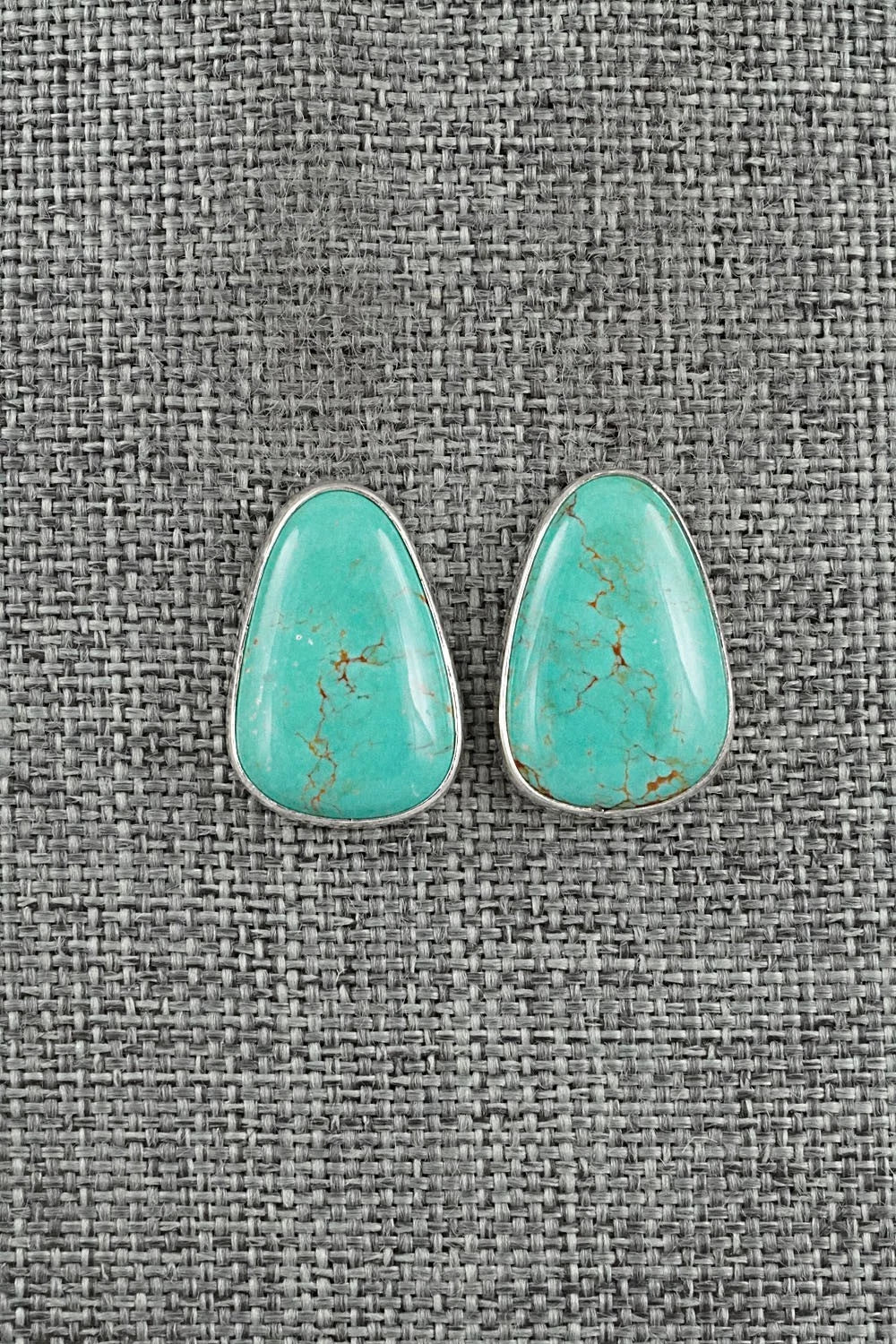 Turquoise & Sterling Silver Earrings - Eugene Gruber