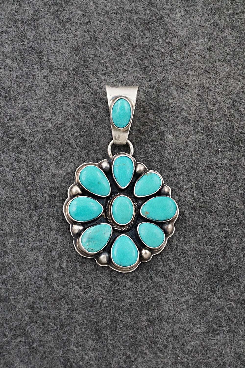 Turquoise & Sterling Silver Pendant - Kathleen Livingston