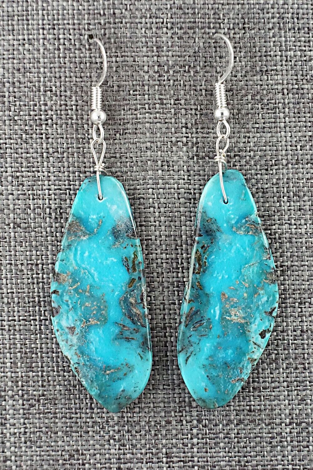 Turquoise & Sterling Silver Earrings - Joe Garcia