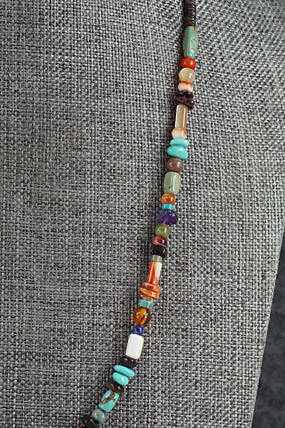 Multi-Stone and Sterling Silver Necklace - Helen Tsosie