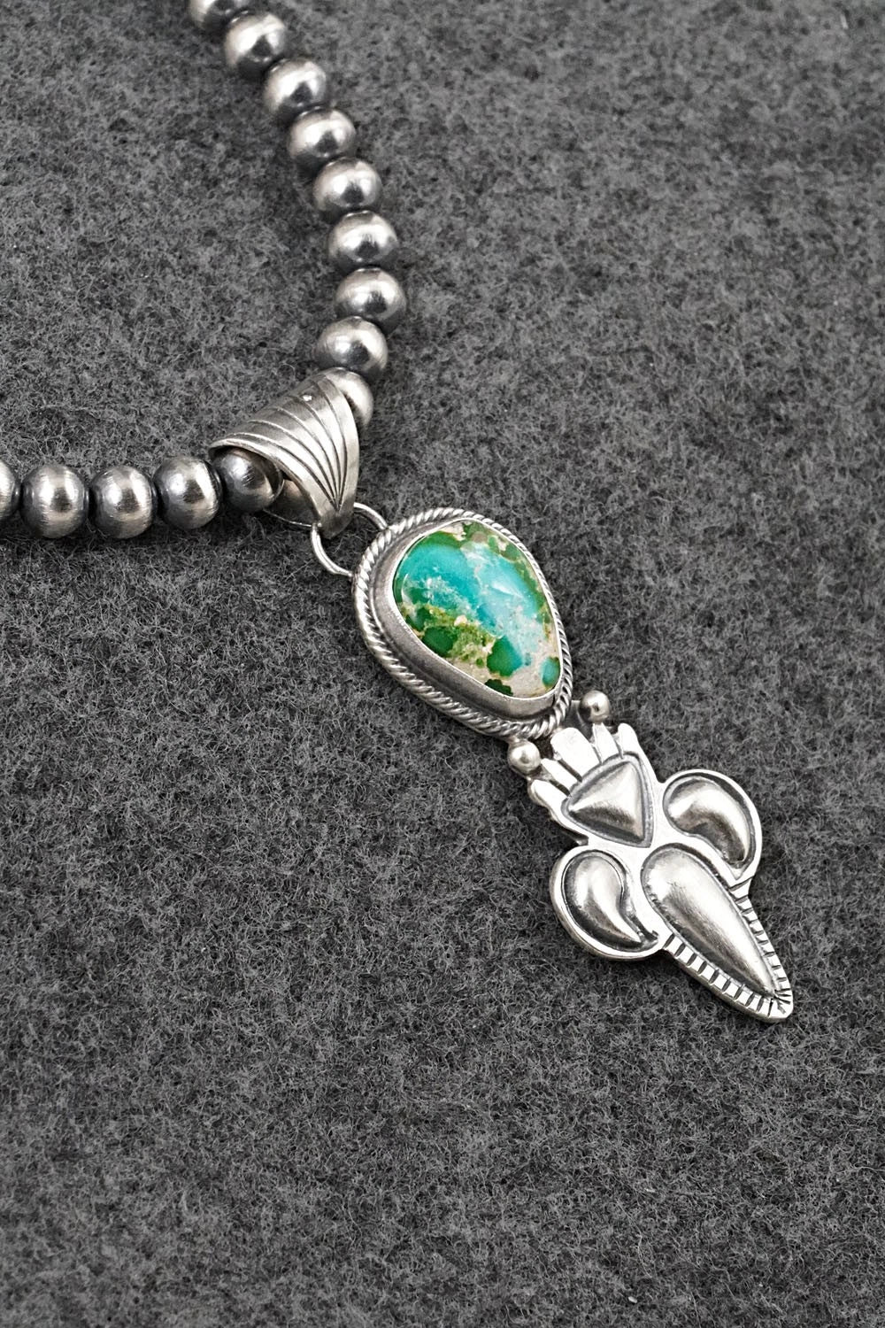 Turquoise & Sterling Silver Necklace - Gary Shorty