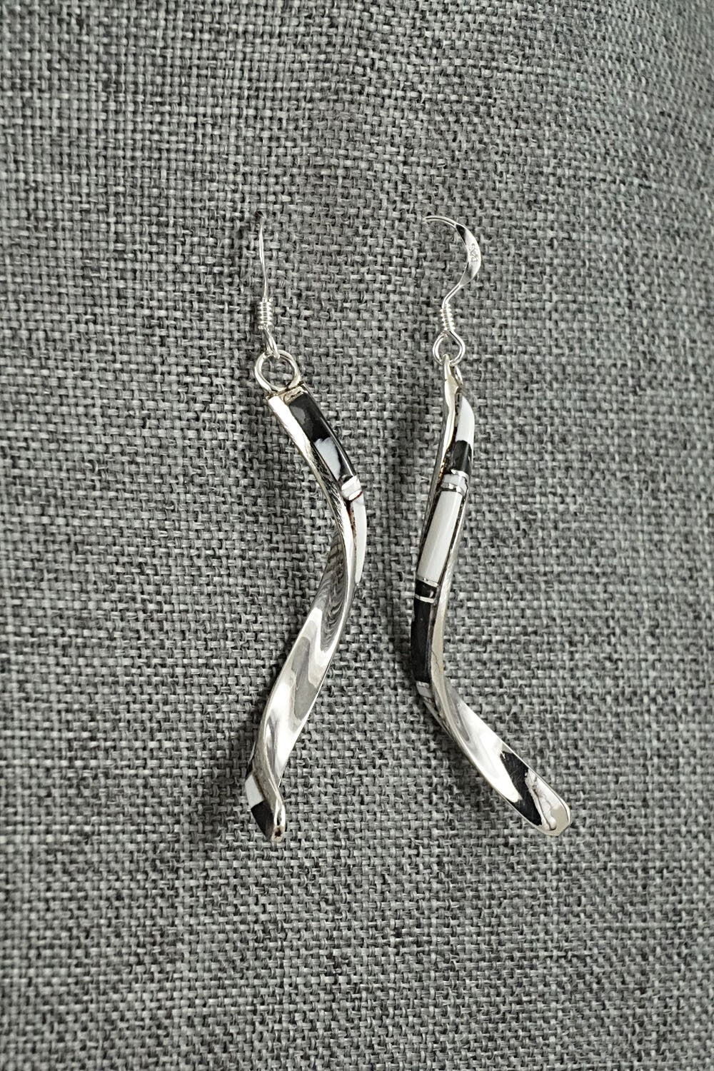 White Buffalo & Sterling Silver Earrings - Terrance Panteah