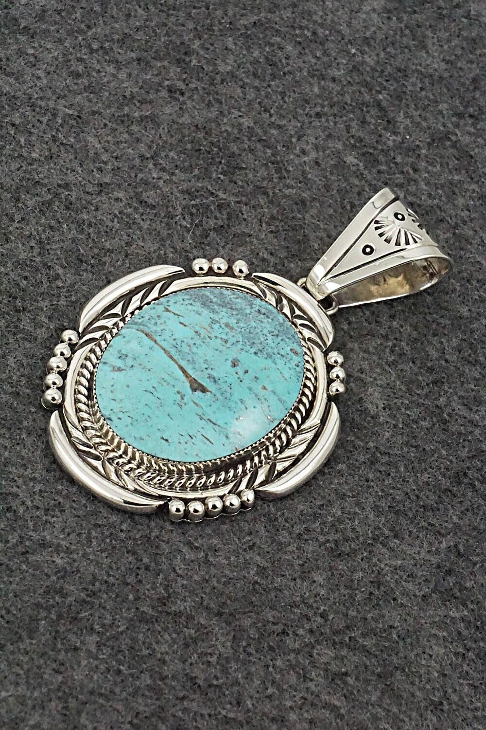 Turquoise & Sterling Silver Pendant - Emerson Delgarito