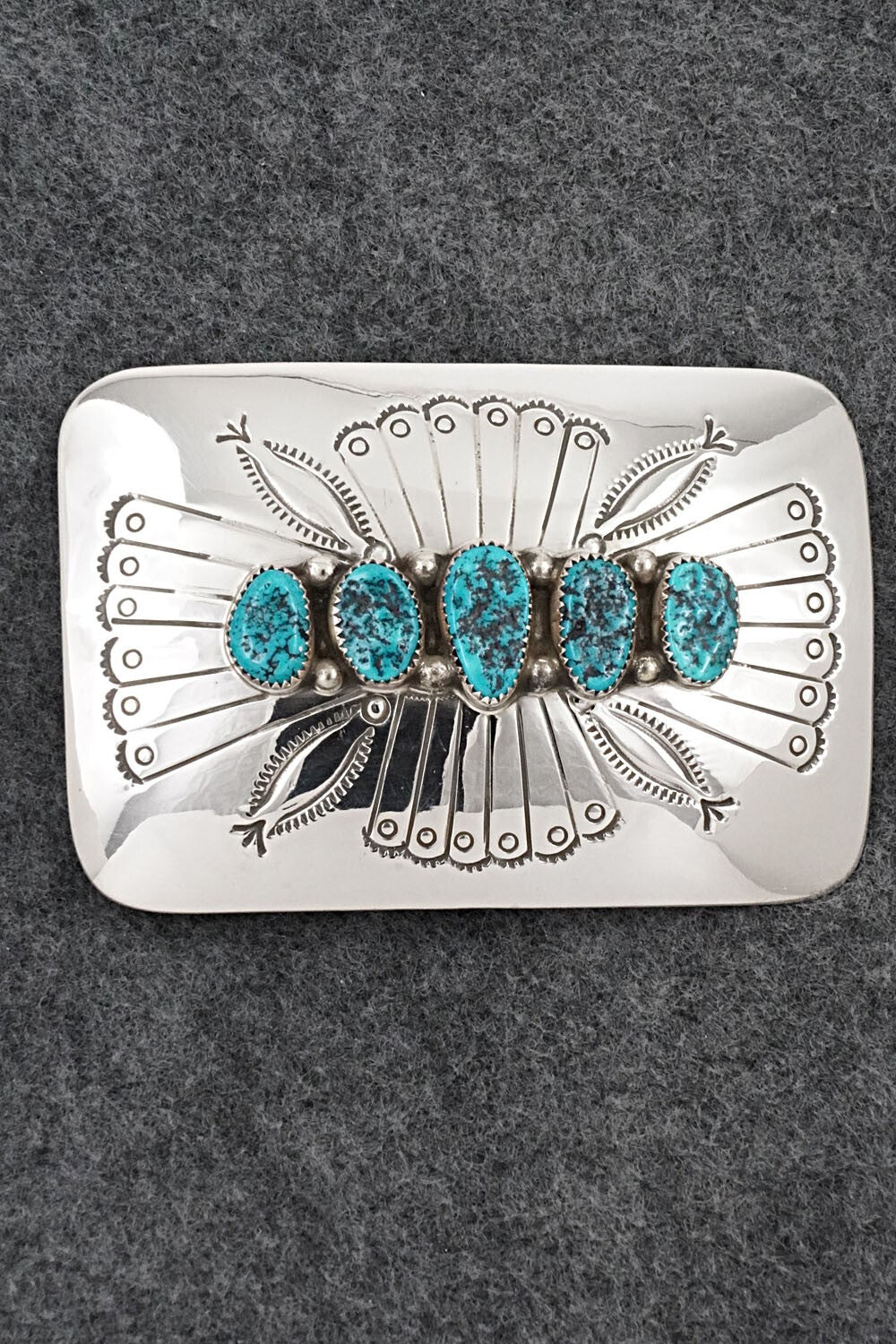 Turquoise & Sterling Silver Belt Buckle - Jolene Begay