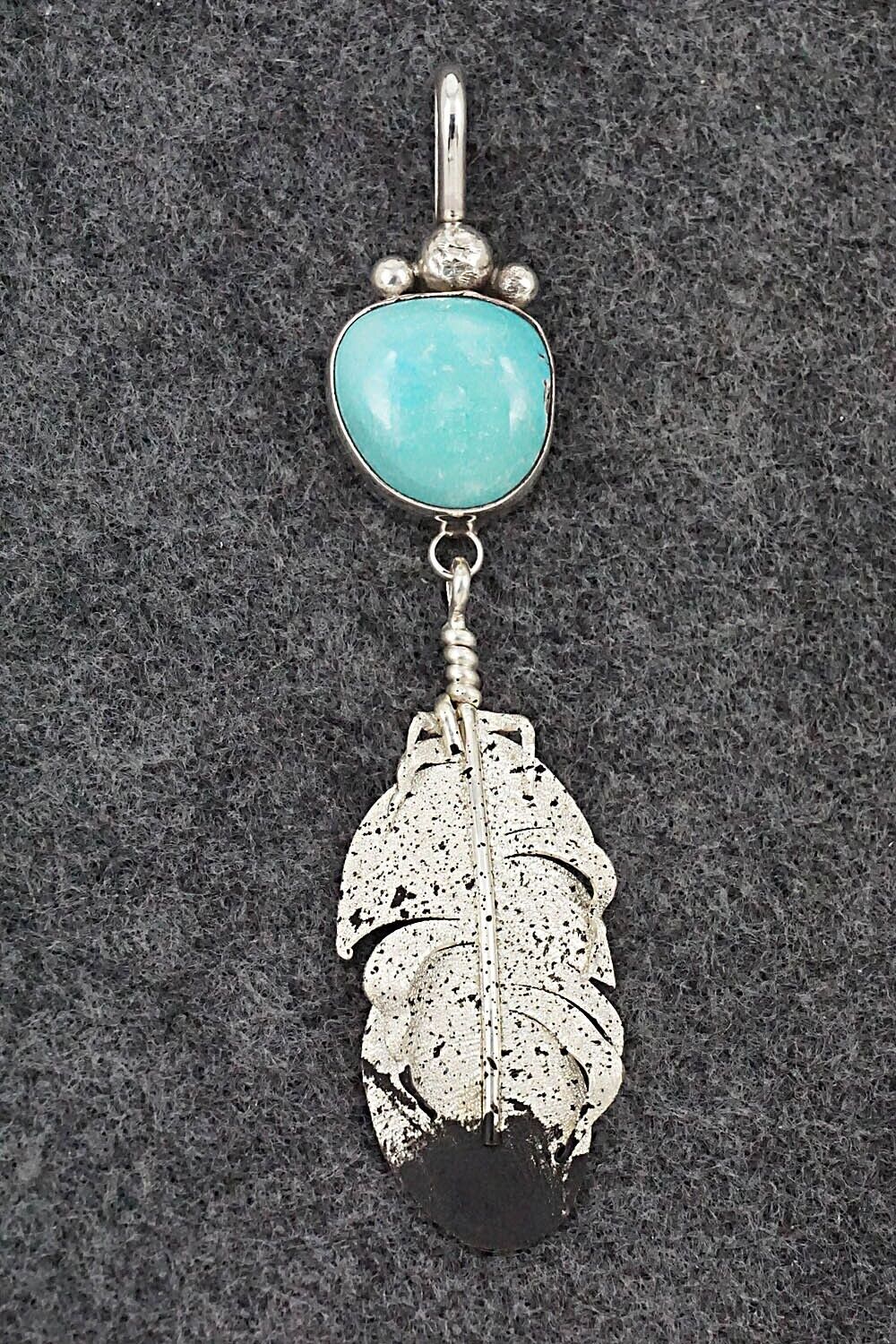 Turquoise & Sterling Silver Pendant - Ernest Rangel