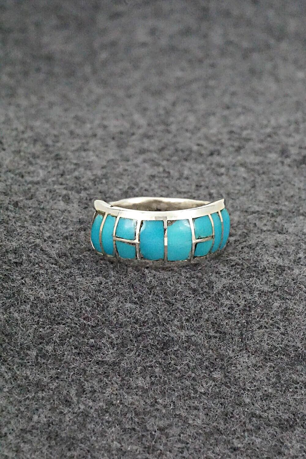 Turquoise & Sterling Silver Ring - Gloria Chattin - Size 7