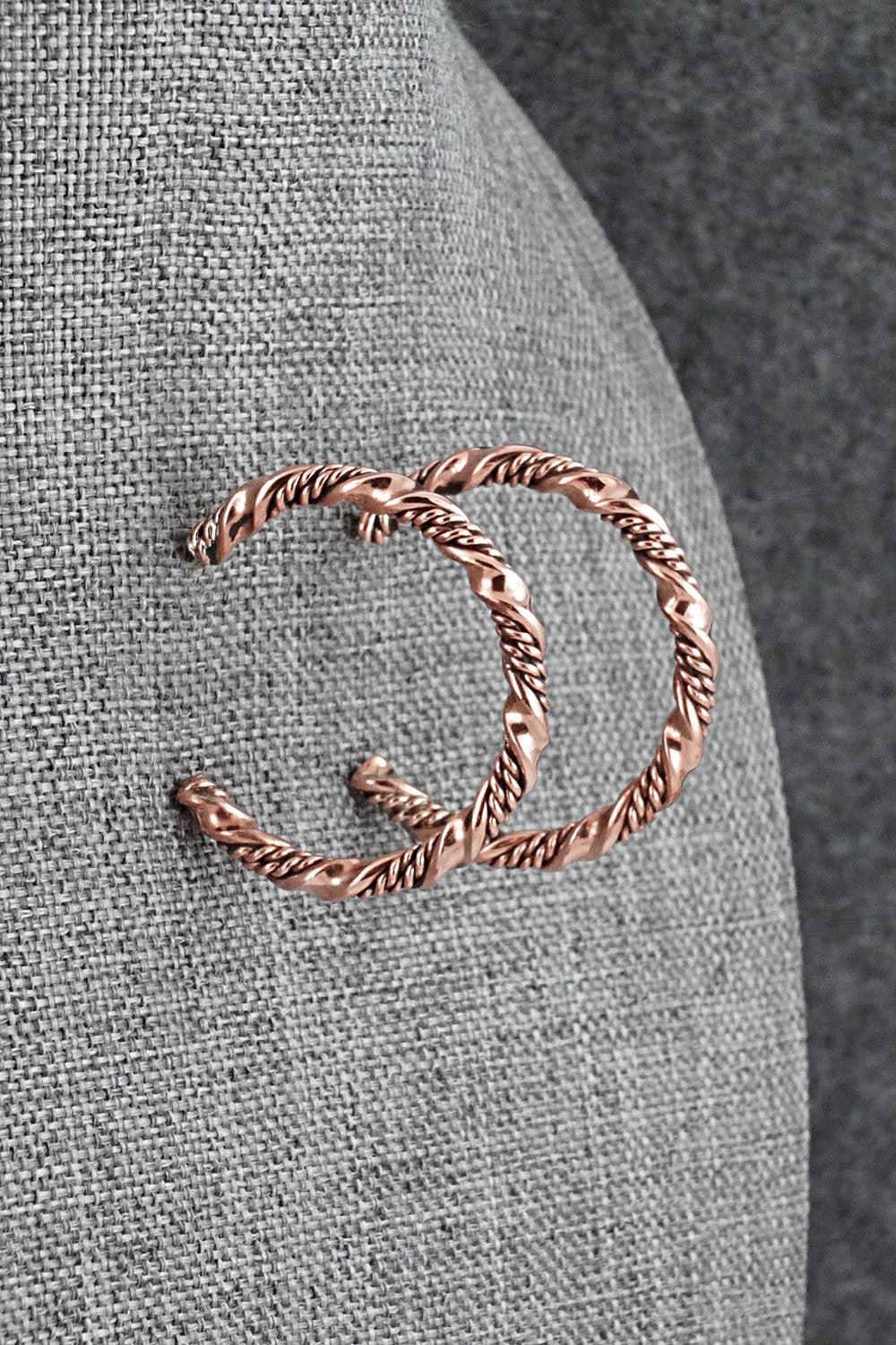 Copper Hoop Earrings - Elaine Tahe